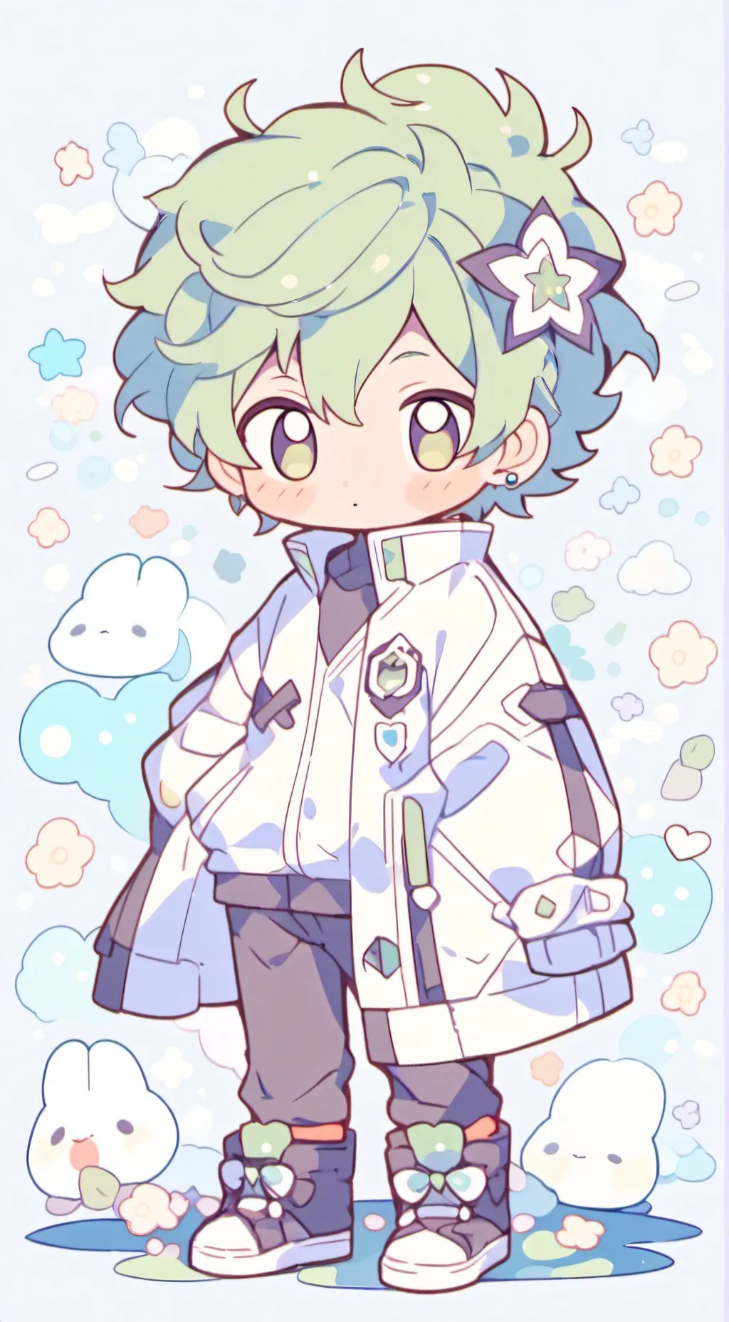 ai character: Deku x tú background