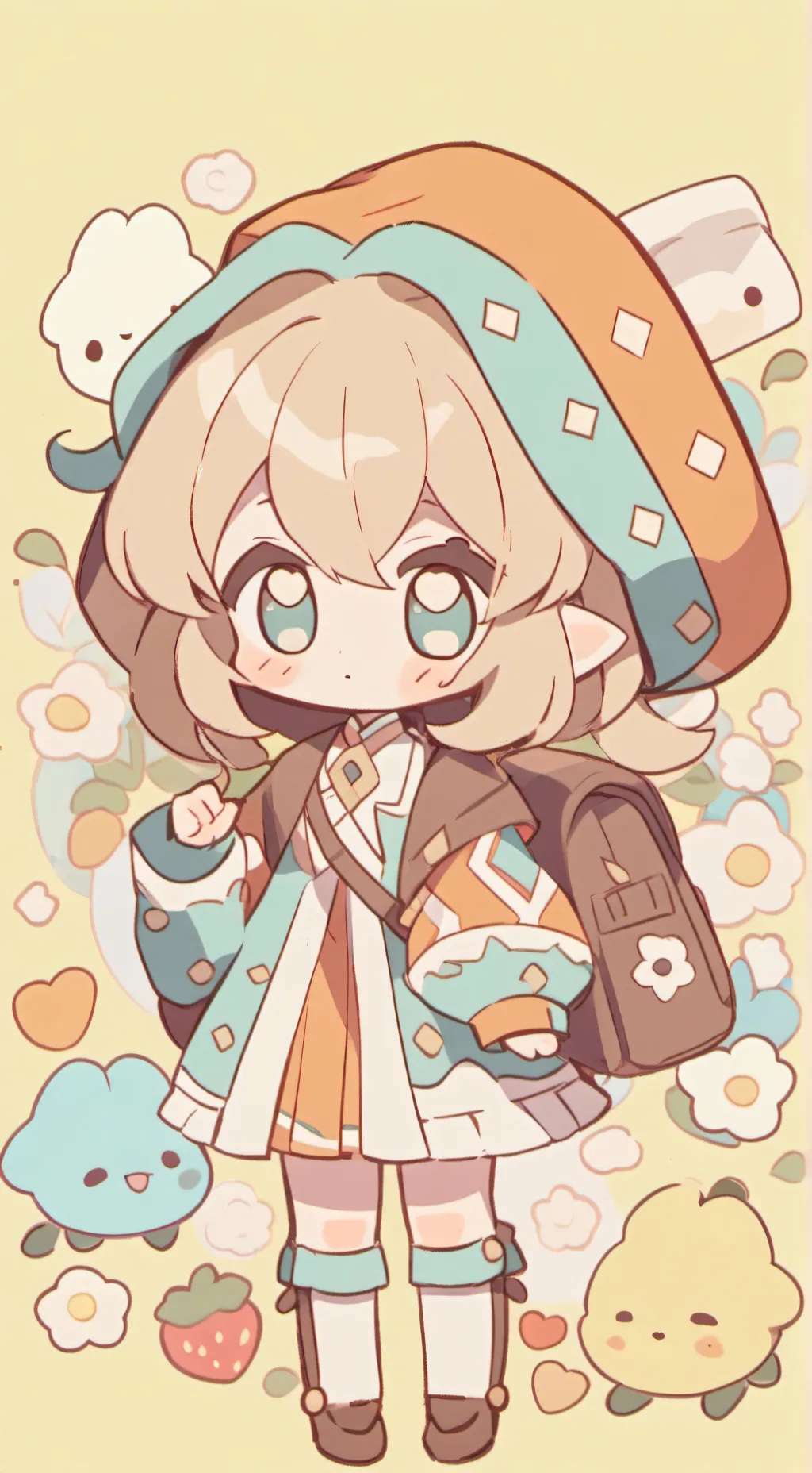 ai character: sprunki Future kid background