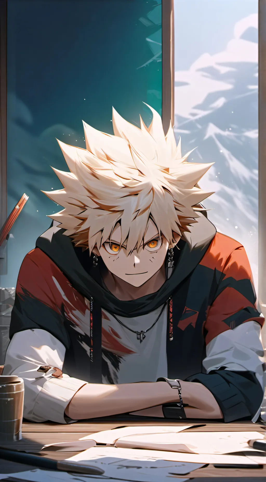 ai character: Bakugo  background