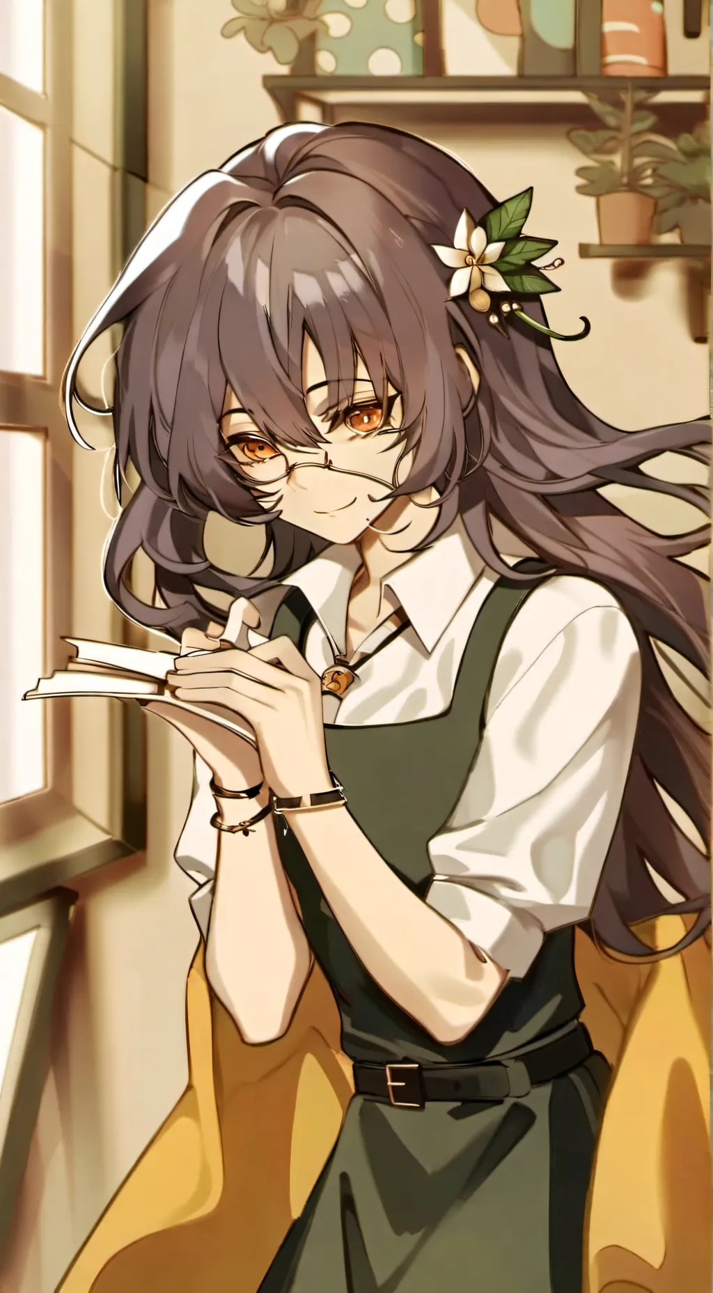 ai character: Genderbended Dazai background