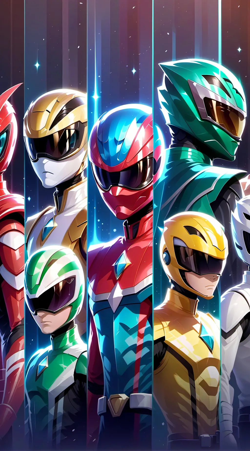 ai character: Power Ramgers background