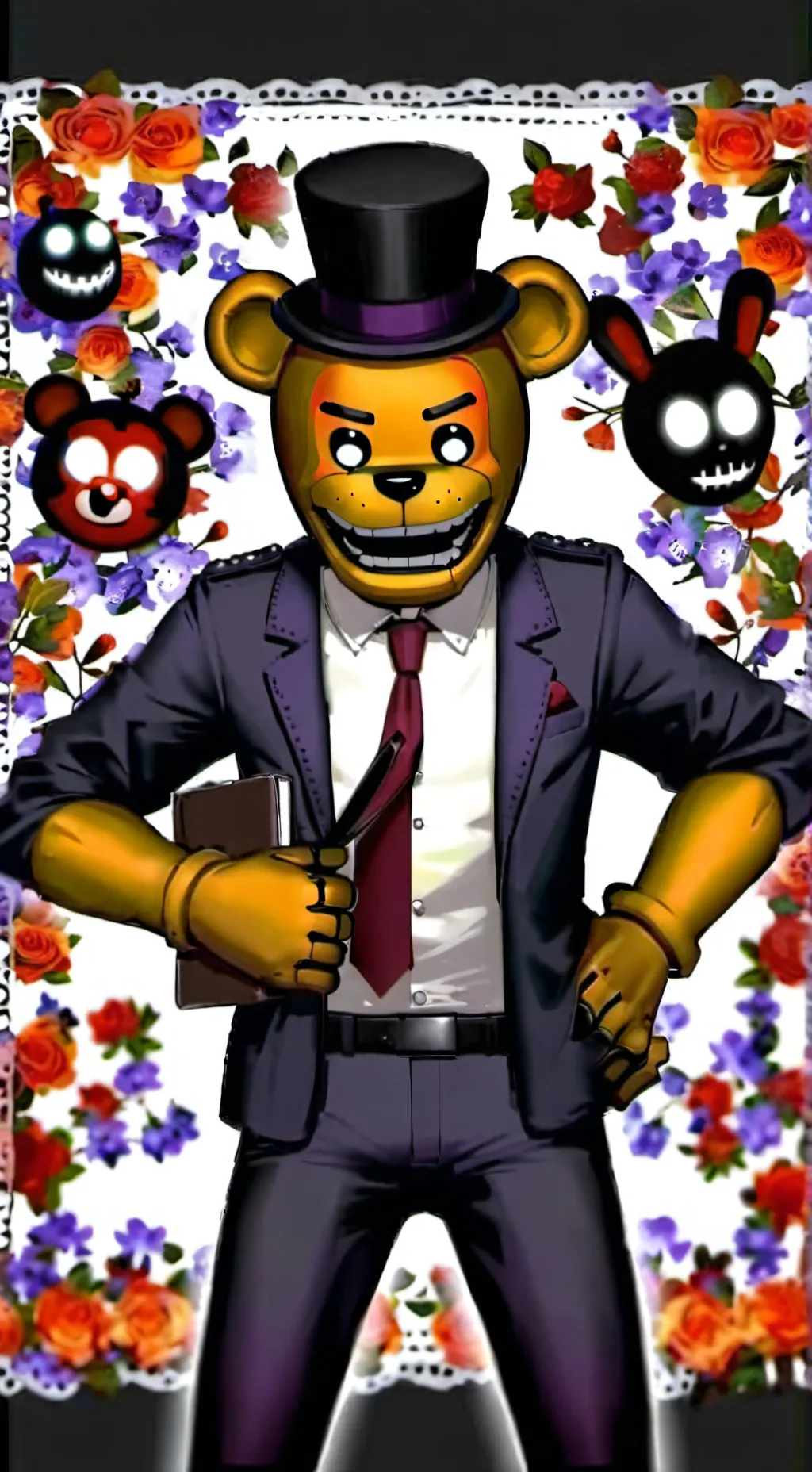 ai character: Фредди  background