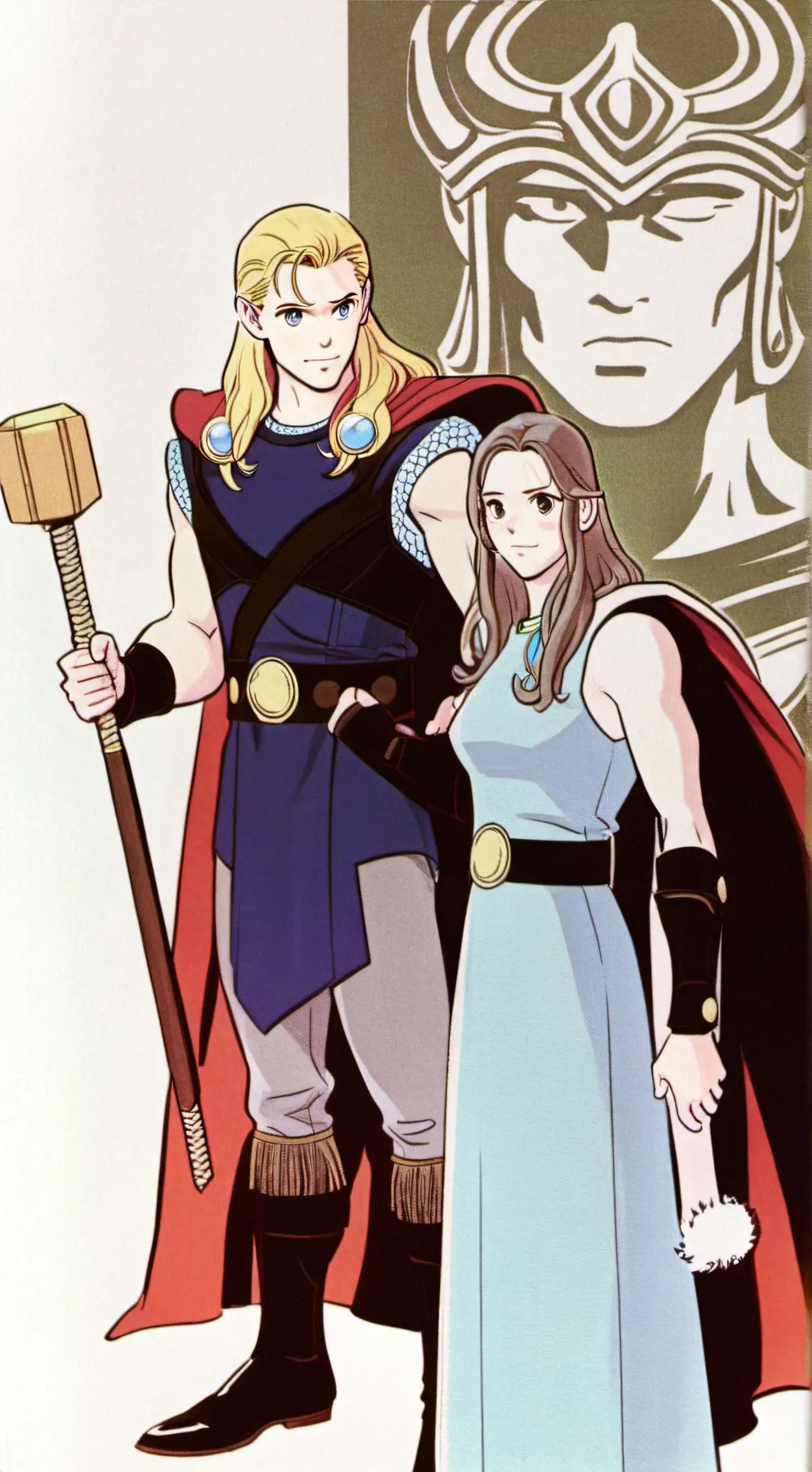 ai character: thor and loki background