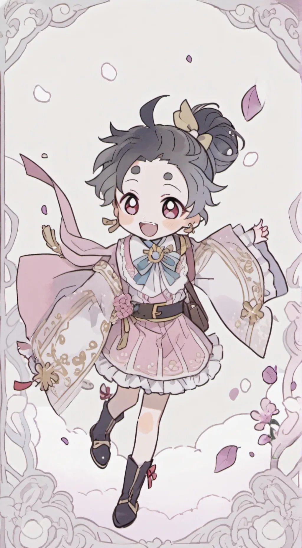 ai character: pilares pequeños  background
