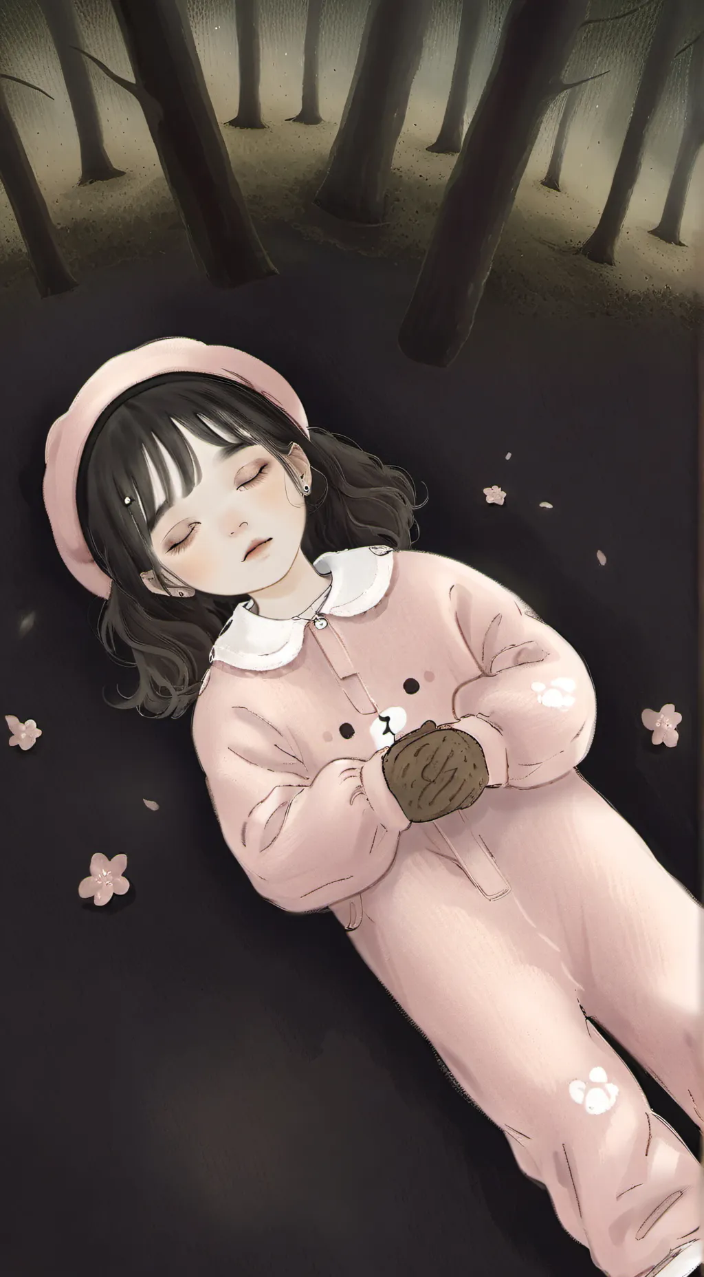 ai character: toddler girl  background