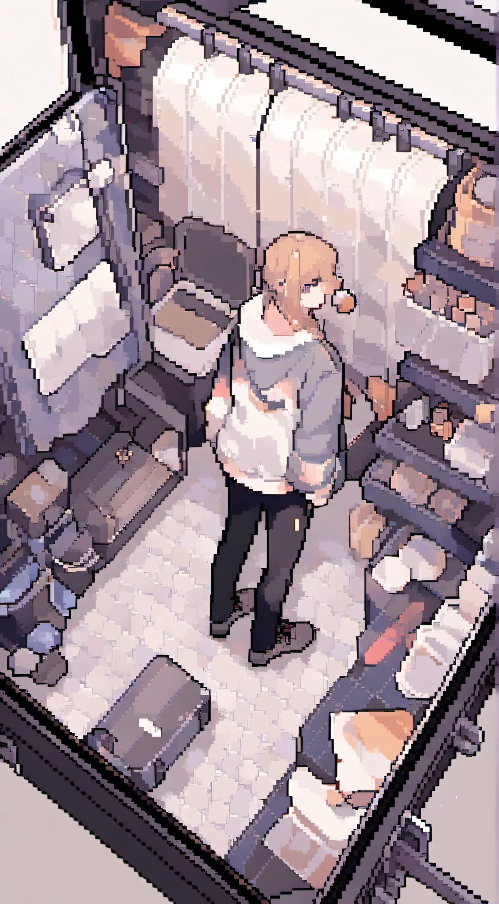ai character: Weird Box background