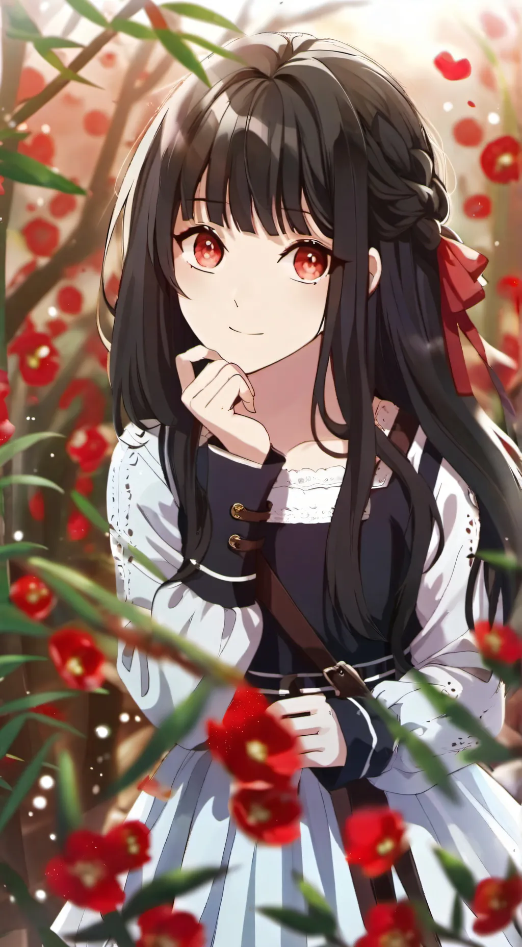ai character: girl friend/ maily background