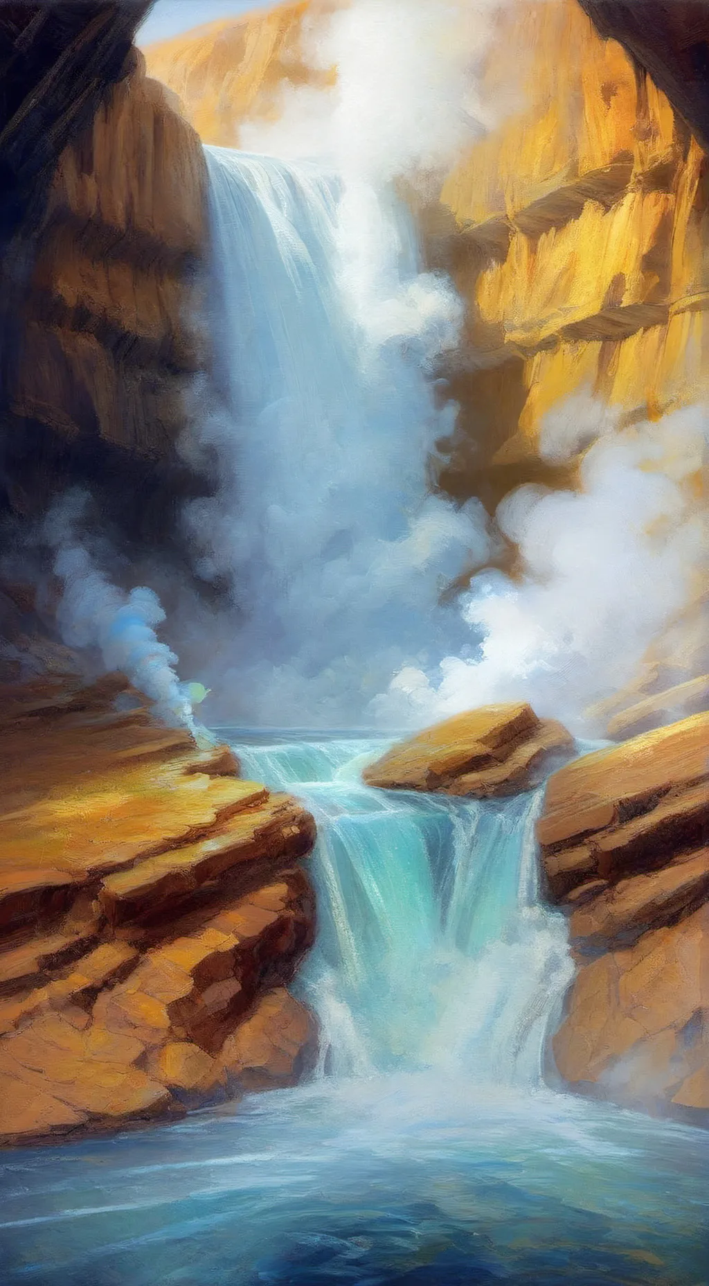 ai character: Upm hotsprings- background
