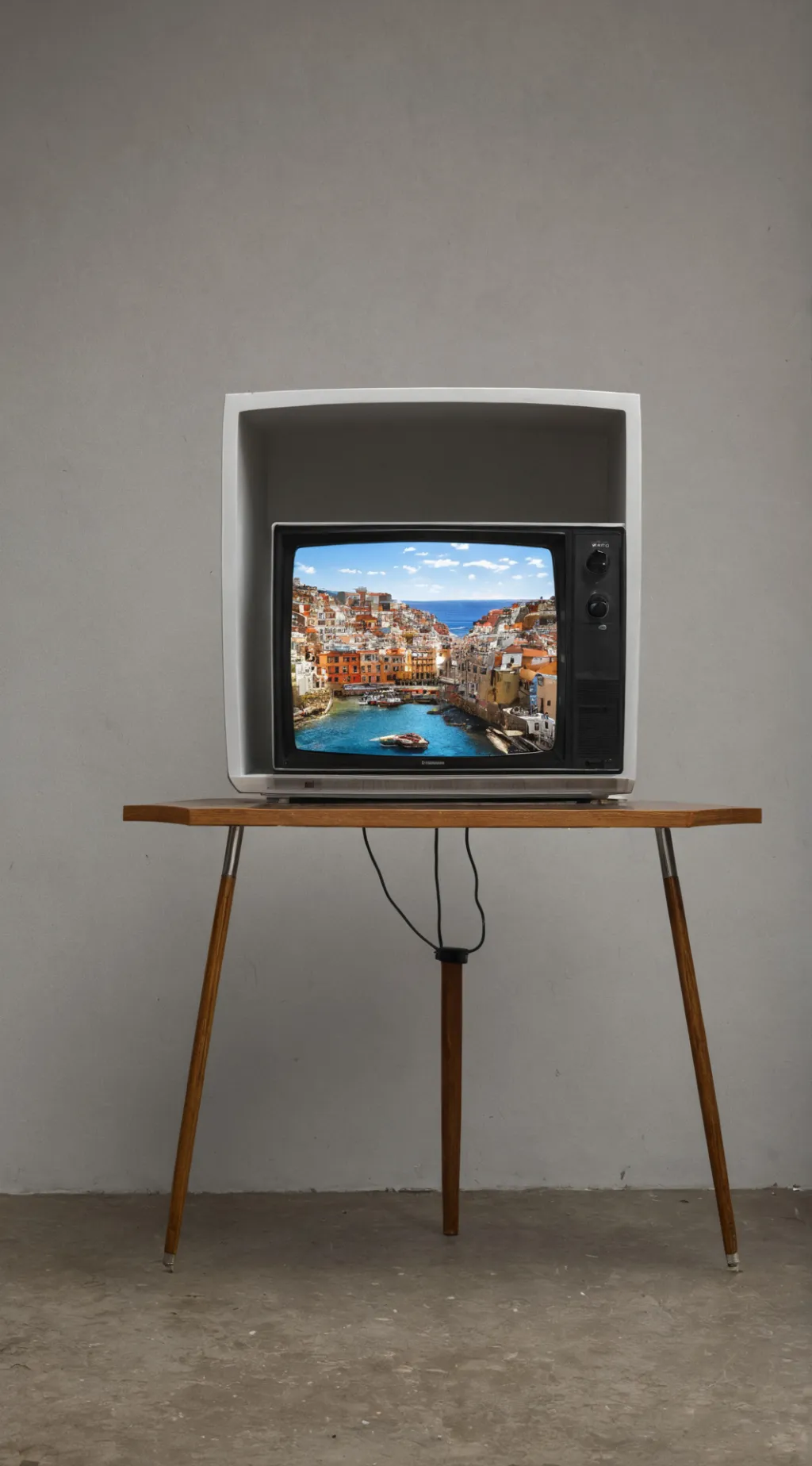 ai character: tv man background