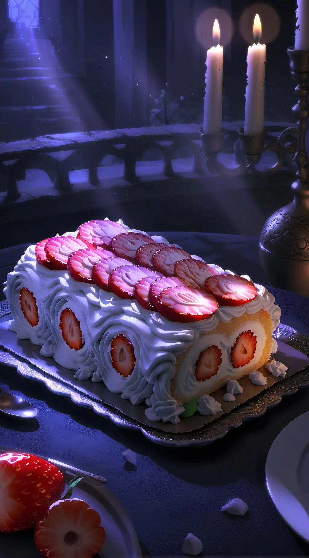 ai character: Fruitcake background