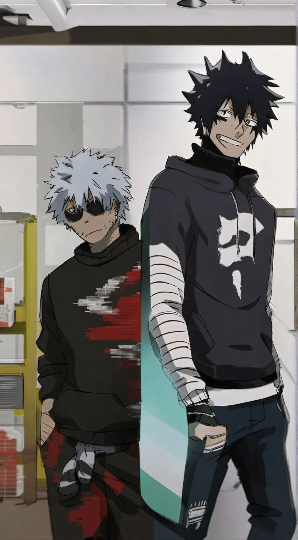 ai character: Dabi andShigaraki background