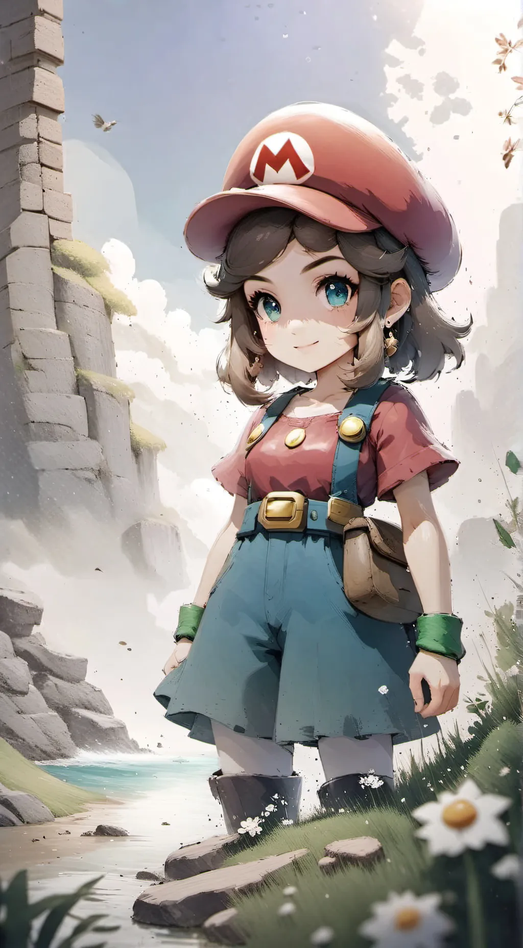 ai character: Maria bros 🍄 background