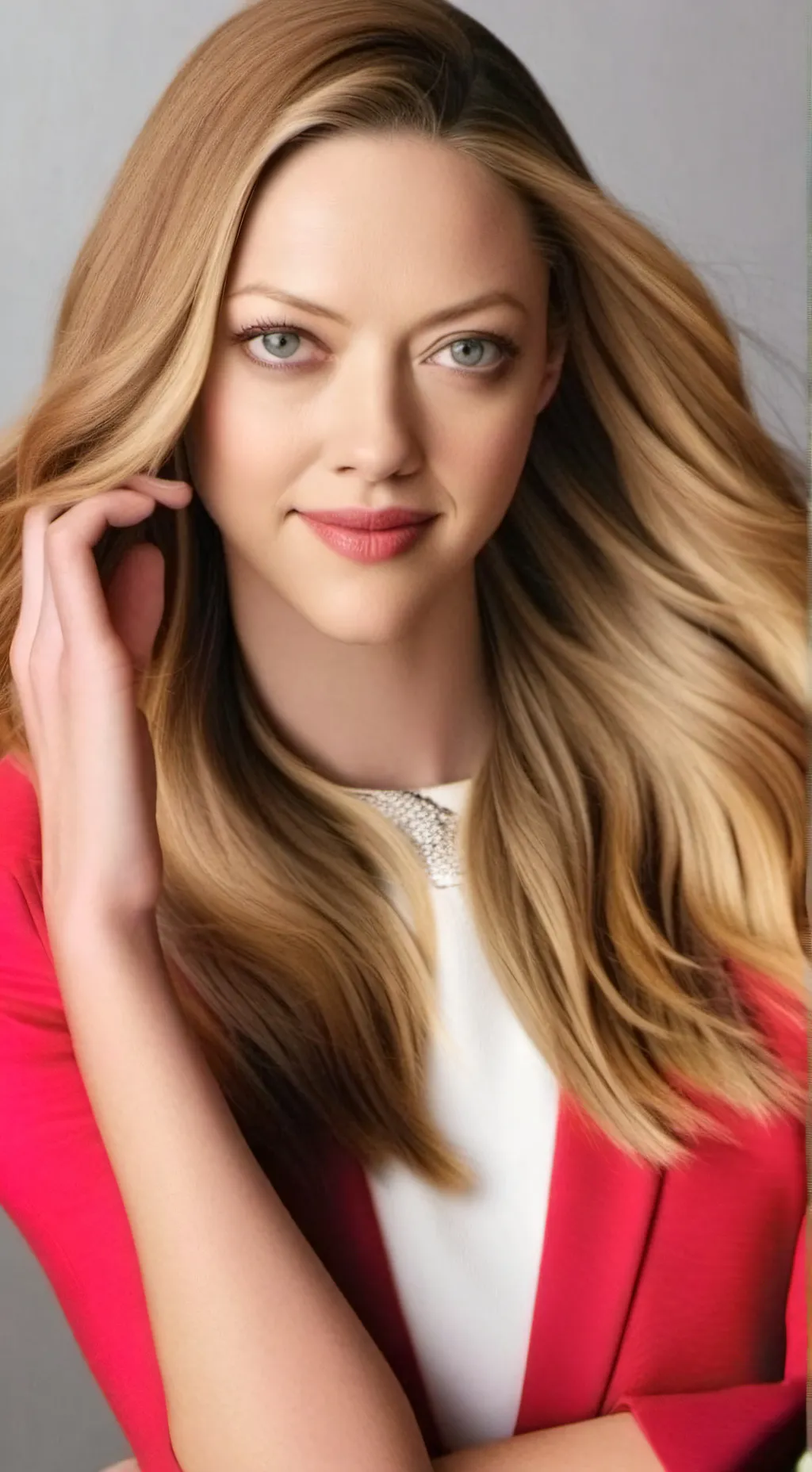 ai character: Amanda seyfried  background