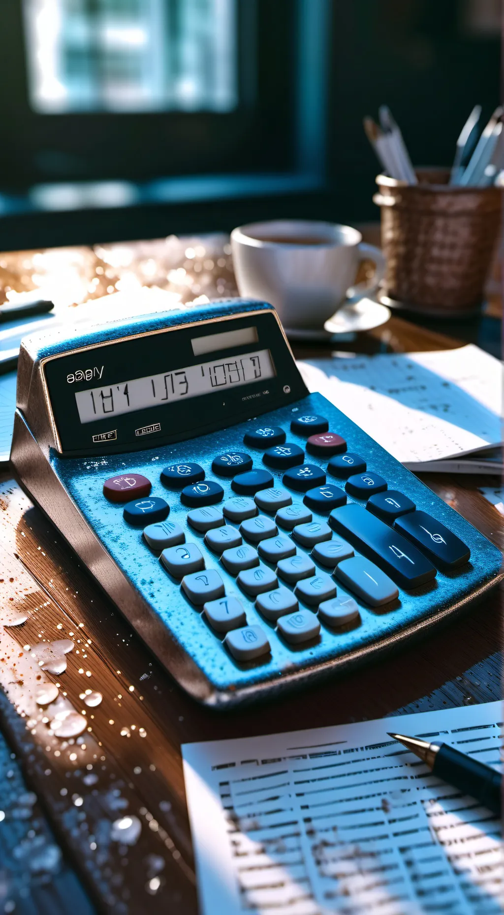 ai character: Math calculator background