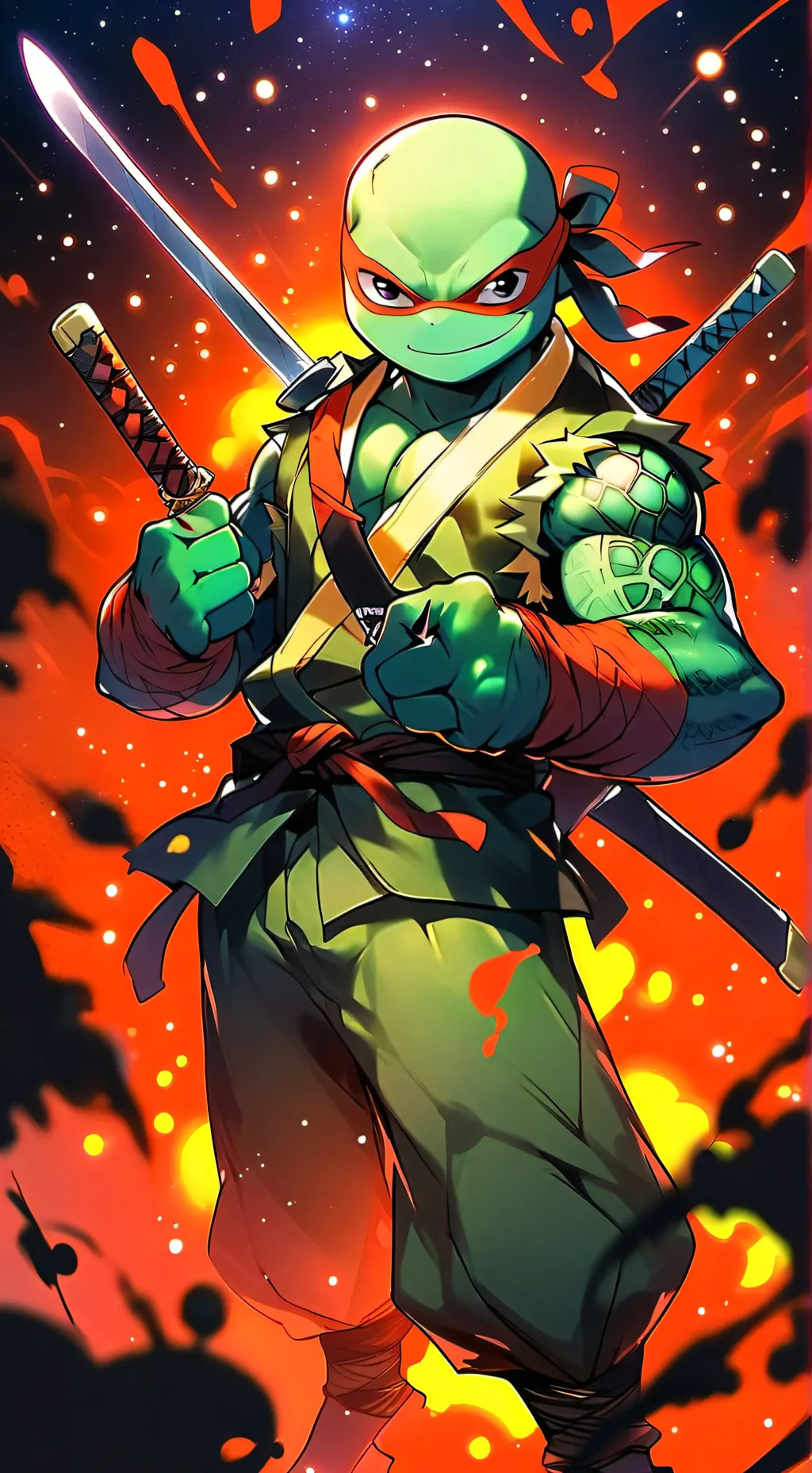 ai character: Micolangelo background