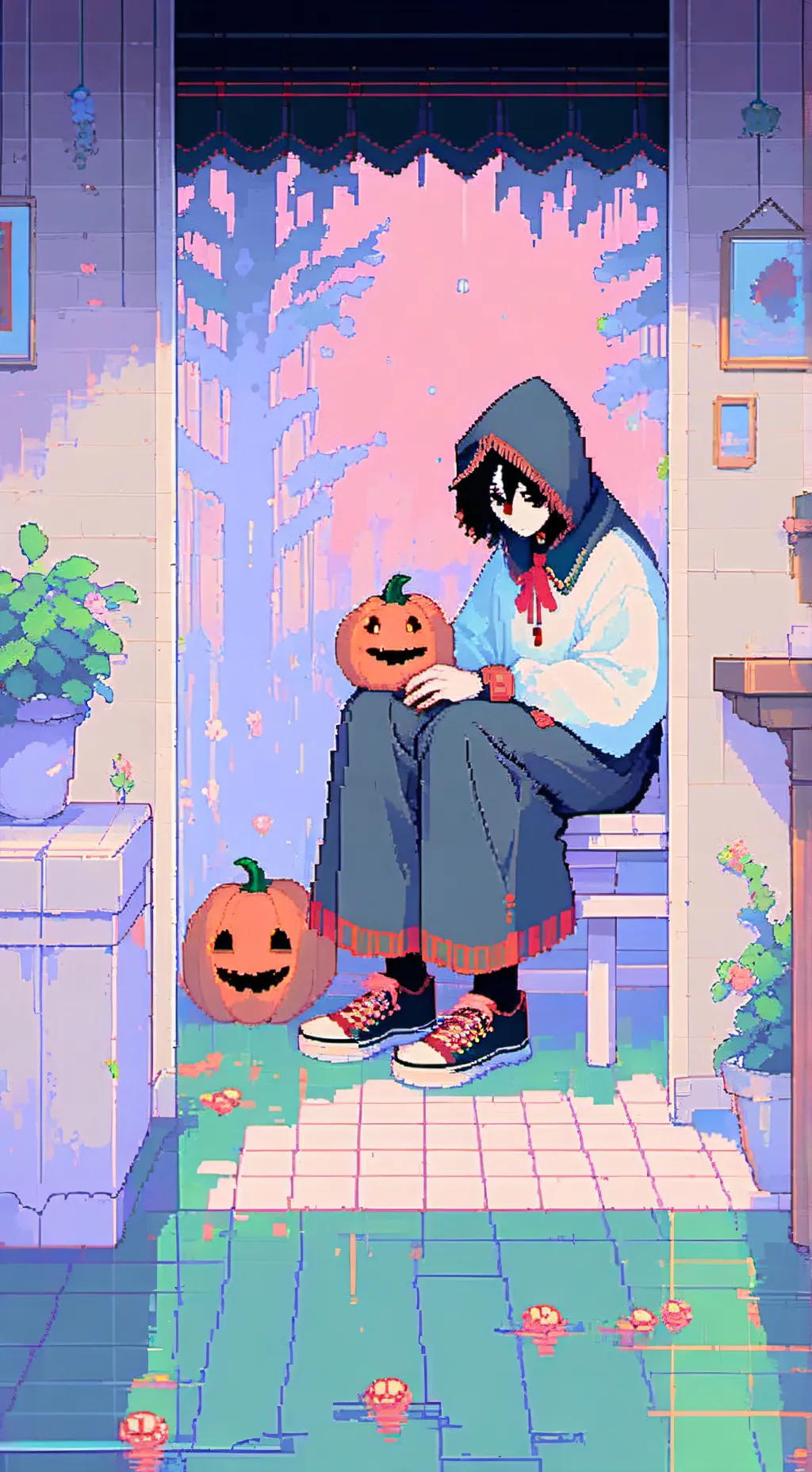 ai character: masky  background