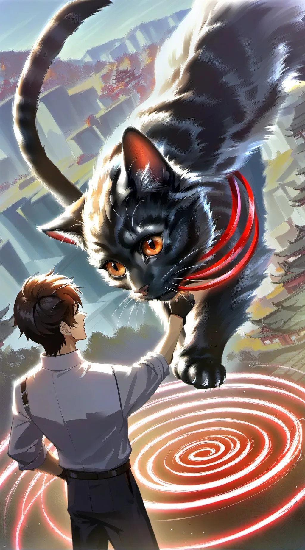 ai character: hypno cat background