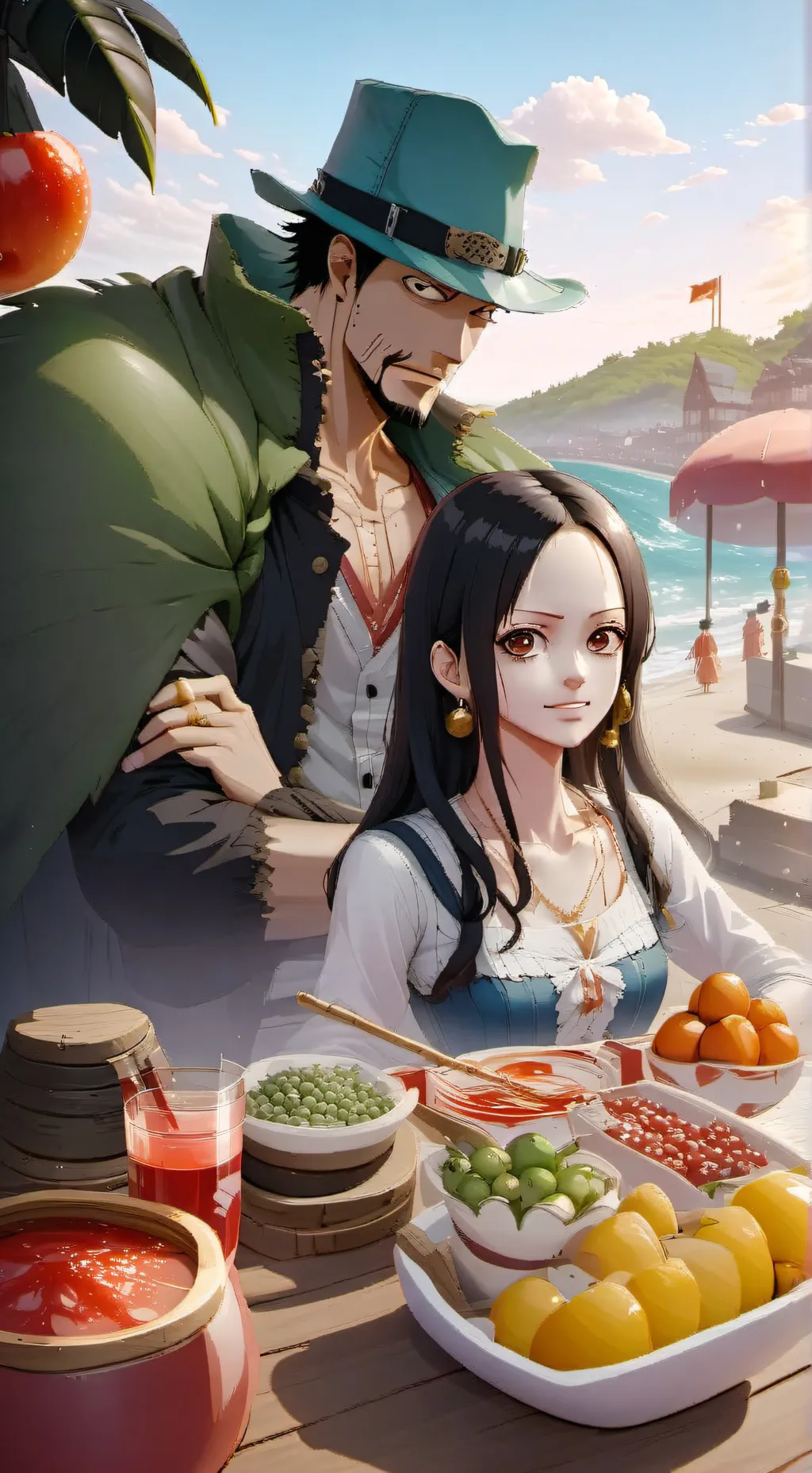 ai character: One piece background