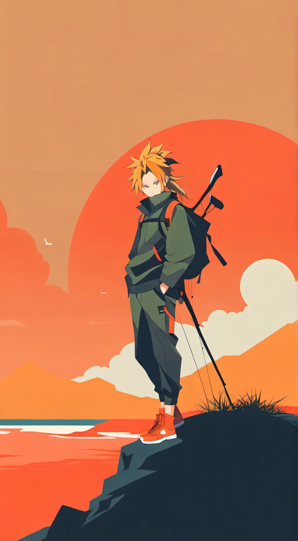 ai character: denki kaminari  background