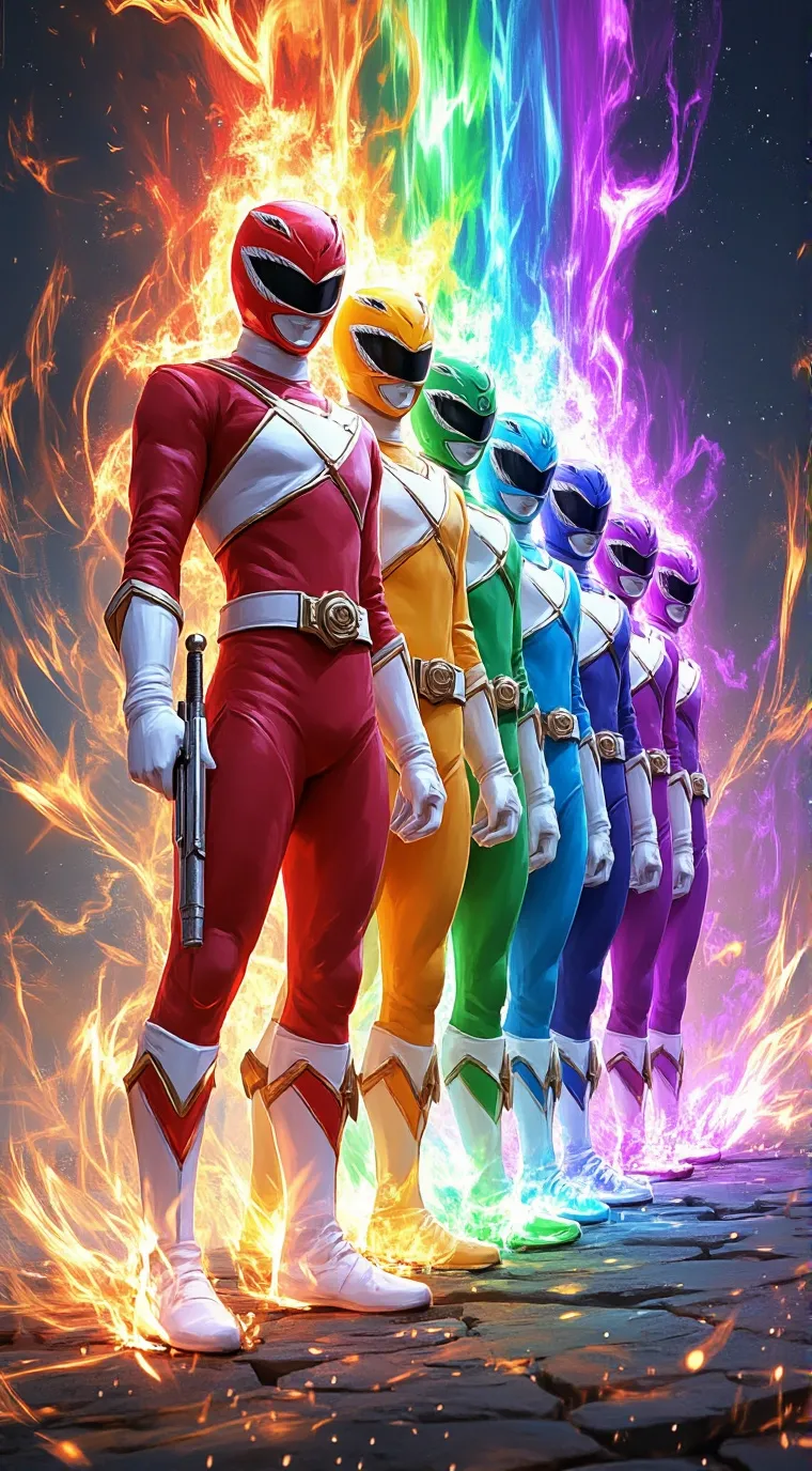 ai character: Power rangers background