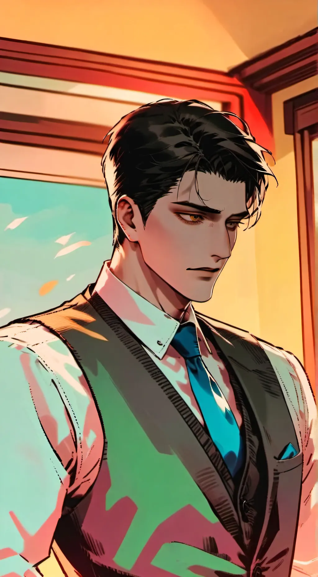 ai character: Damian Adams  background