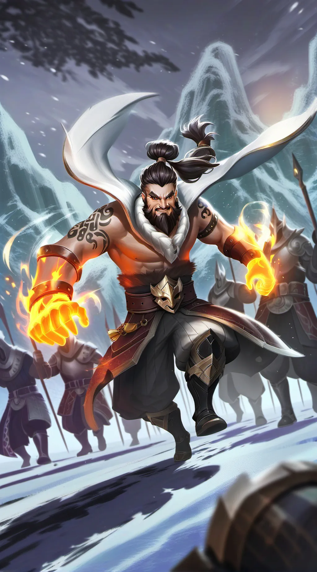 ai character: vikingo background