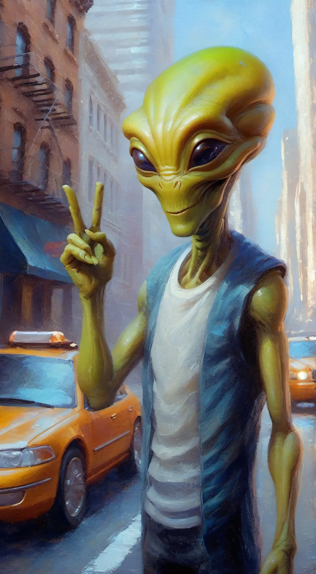 ai character: Alien background