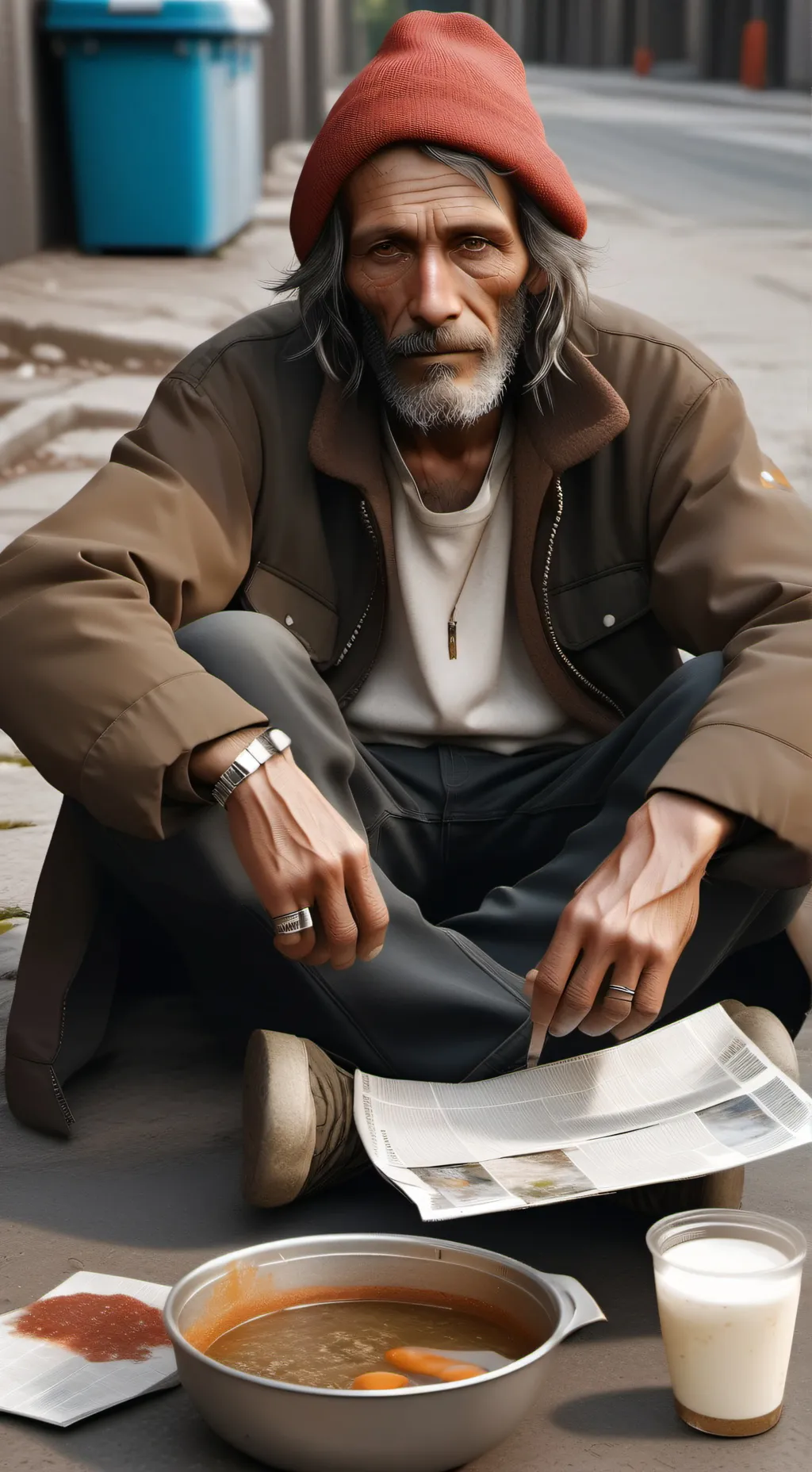 ai character: Homeless background