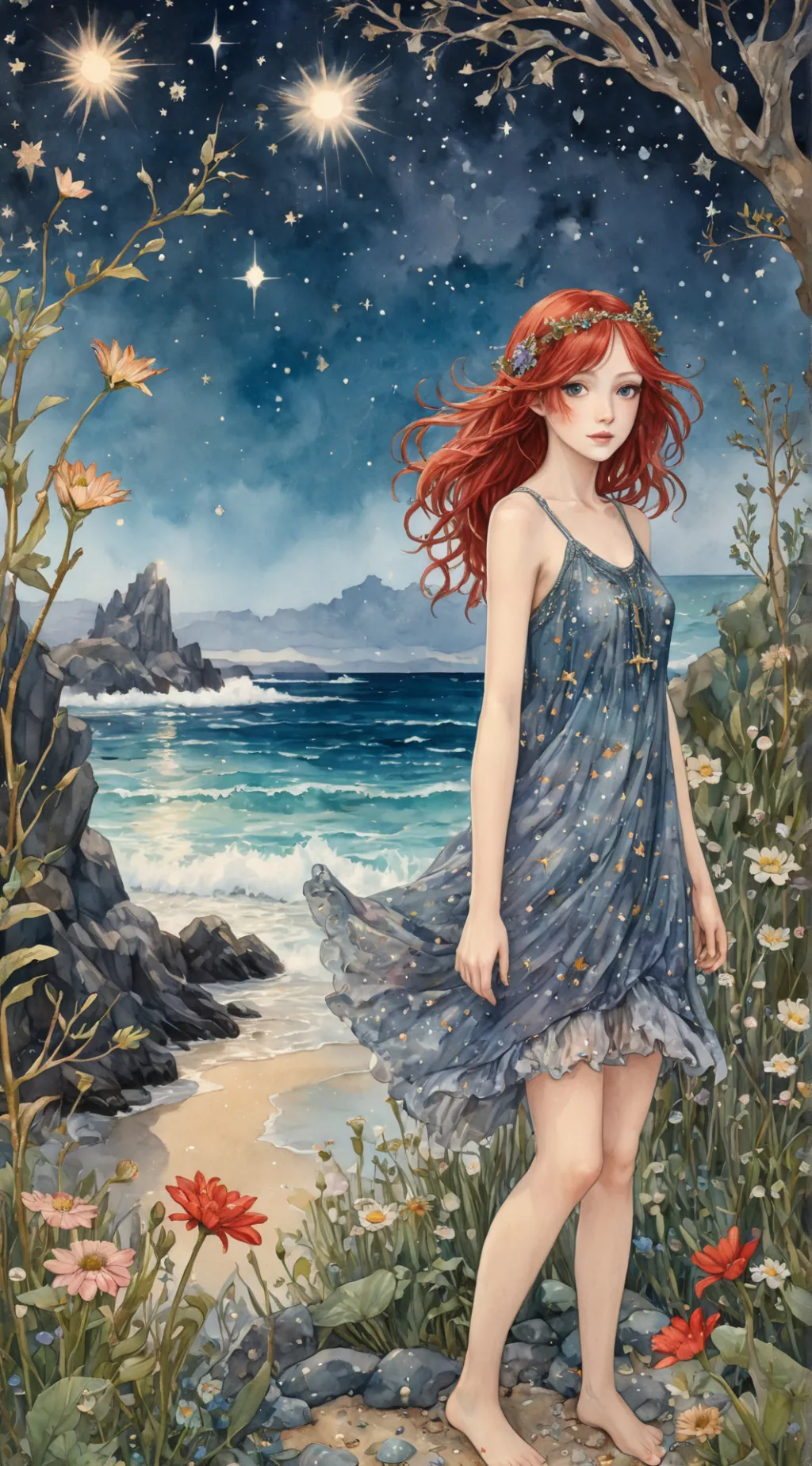 ai character: Mielikki (Beach) background