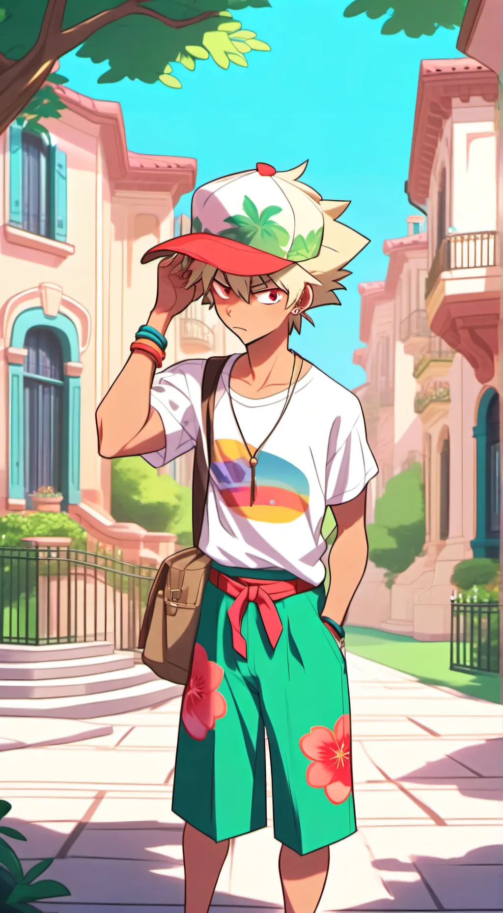 ai character: bakugo  background