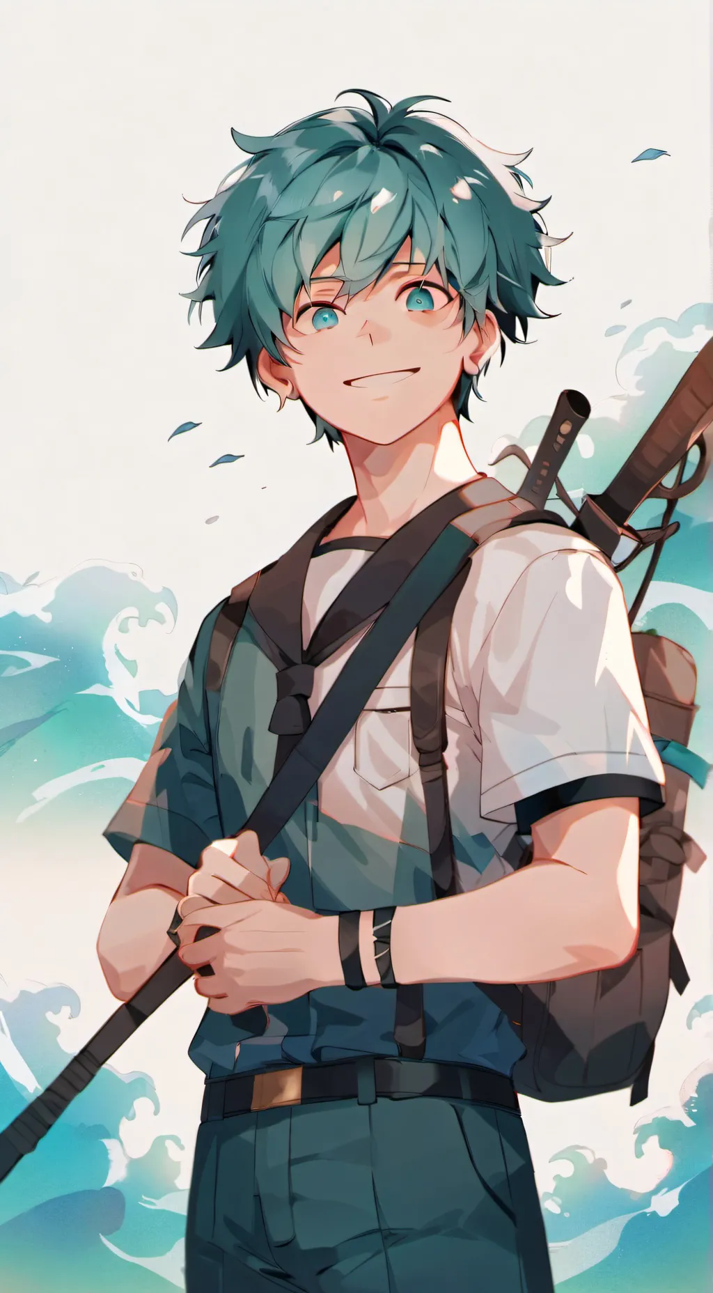 ai character: BakuDeku Kid background