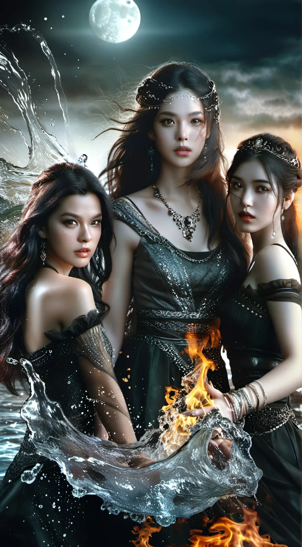 ai character: Léa, lya et Loé background