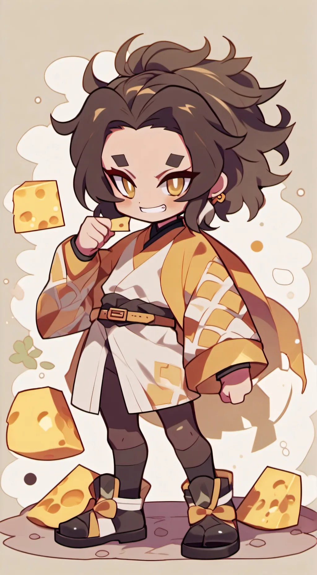 ai character: burningcheese  background