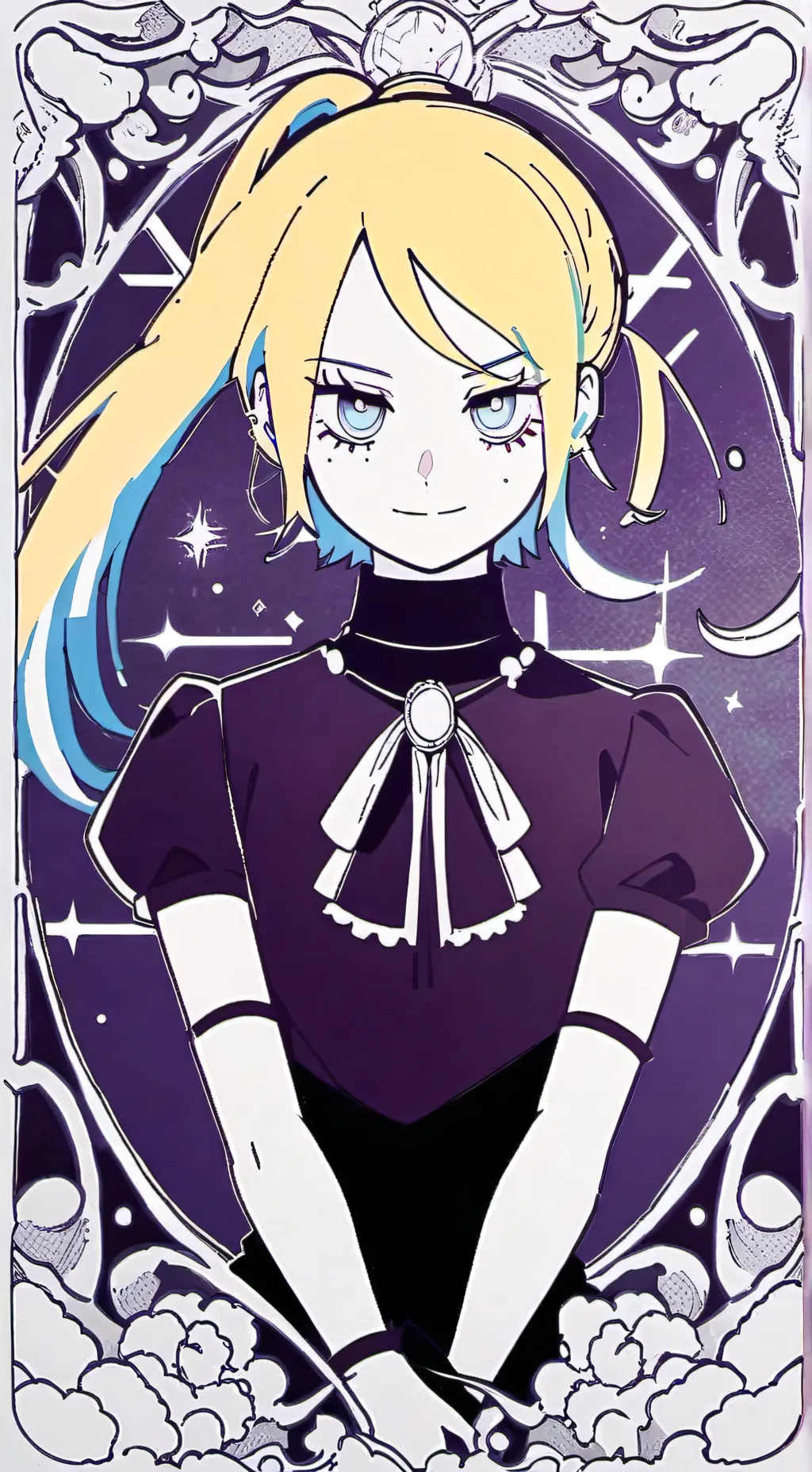 ai character: Sallyface  background
