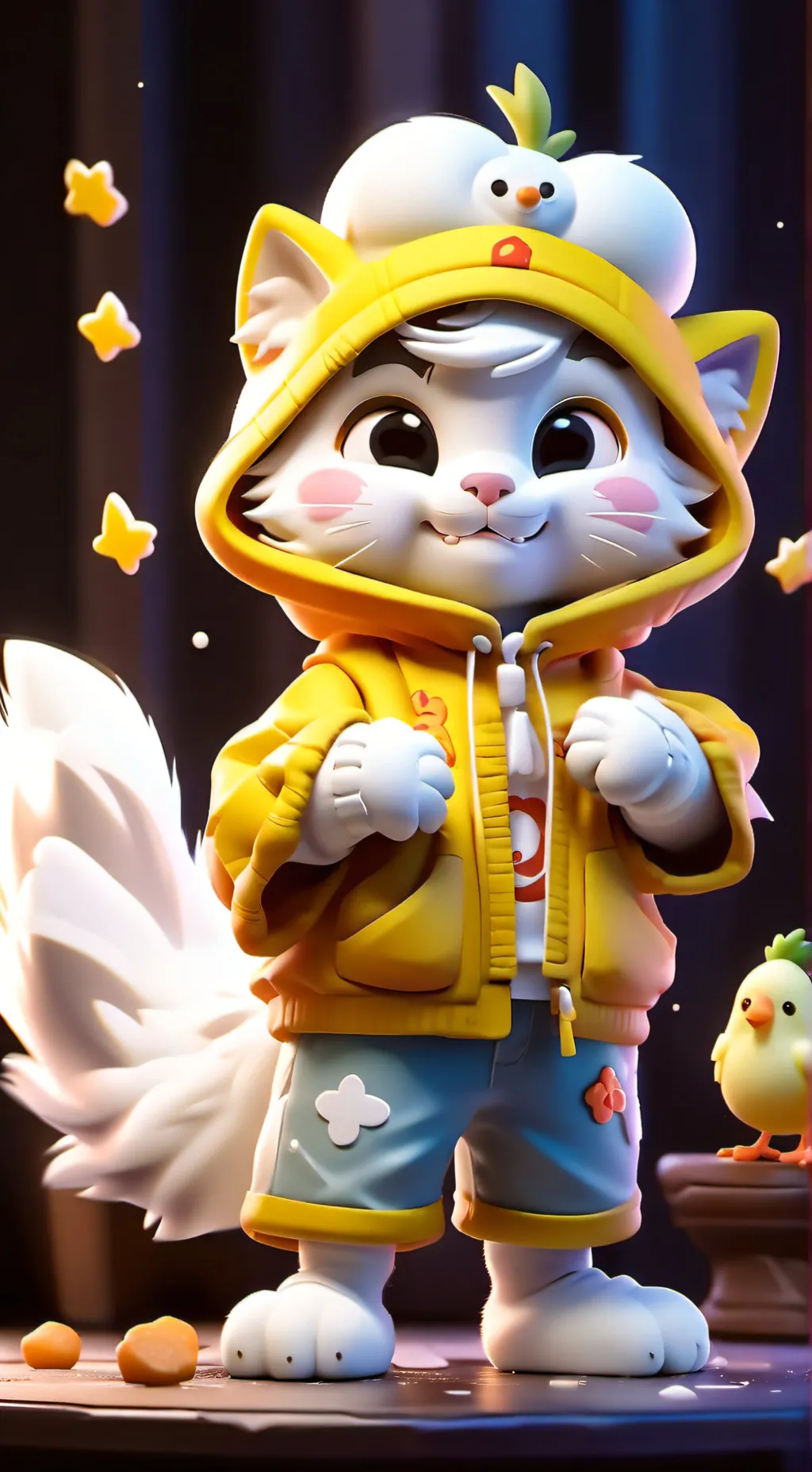 ai character: nuggit the cat background