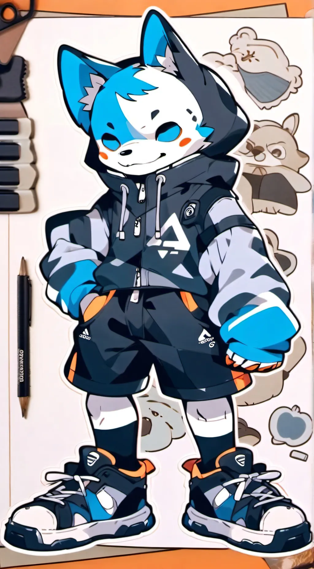 ai character: foxi background