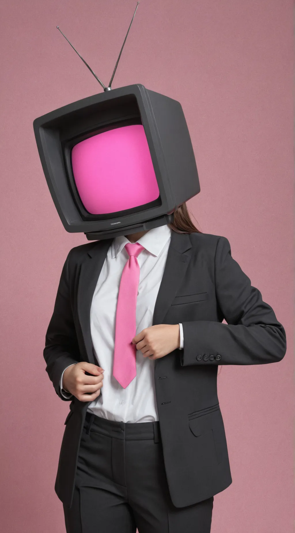 ai character: Wise Tv girl  background