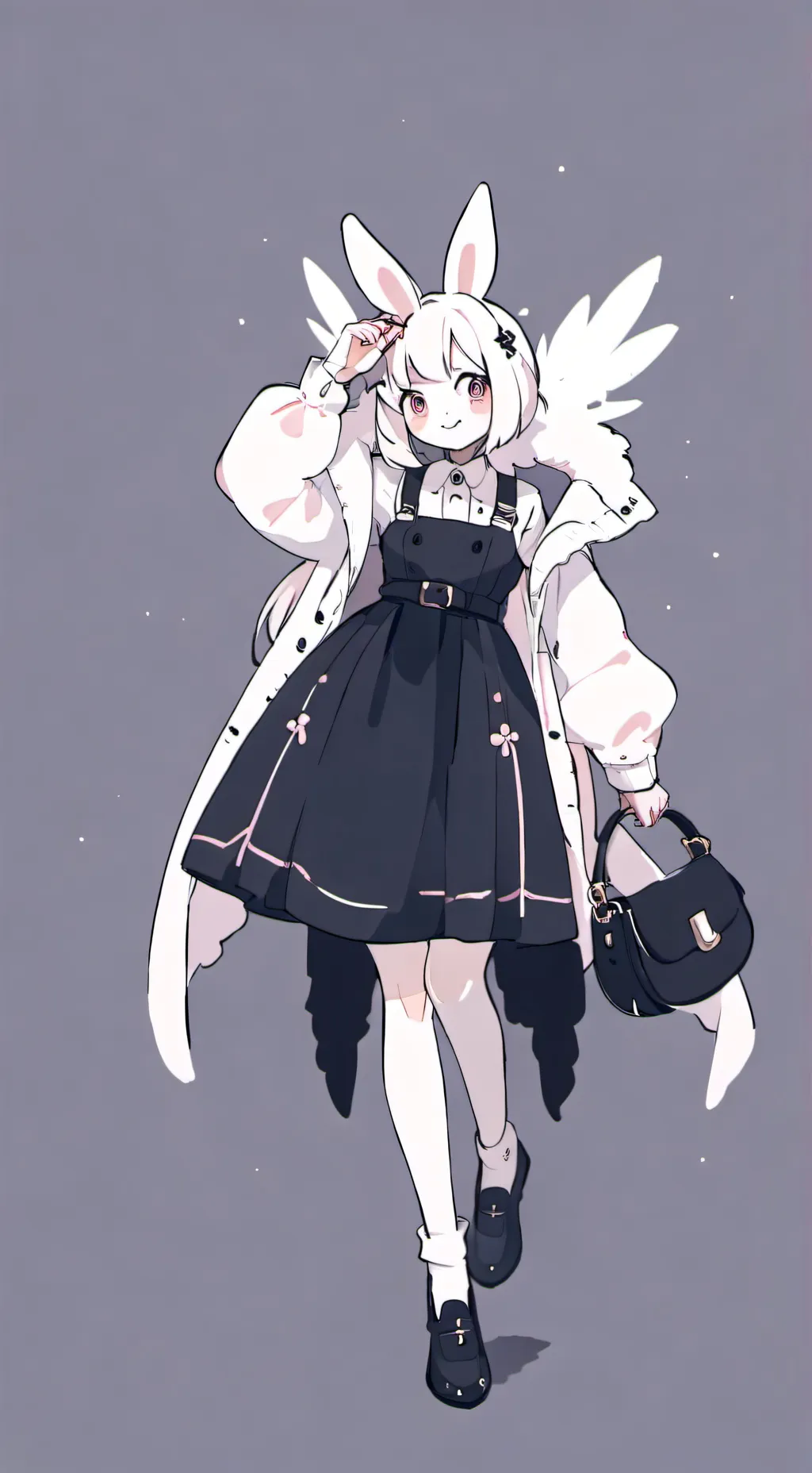 ai character: naki the bunny background