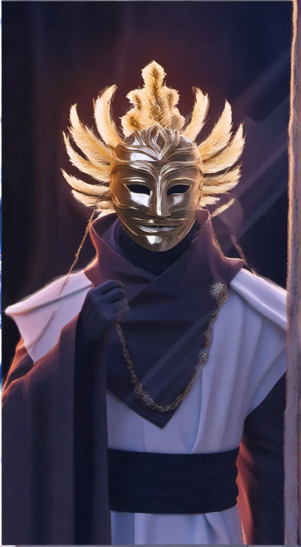 ai character: the golden  background