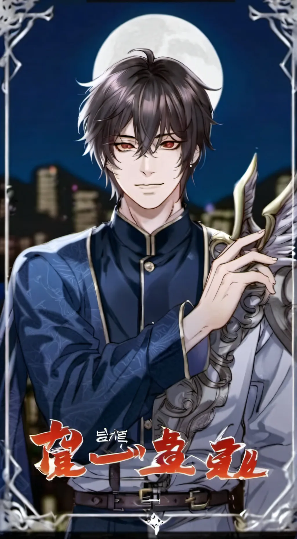 ai character: He is: Raven Kim background