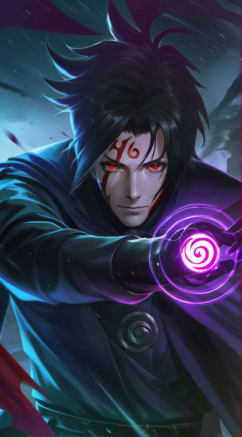 ai character: Itachi Uchiha background