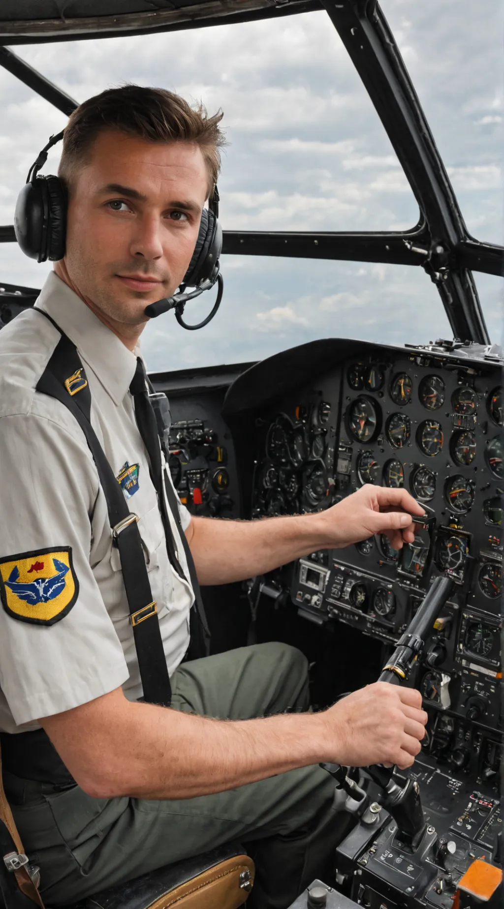 ai character: pilot fly the a320 background