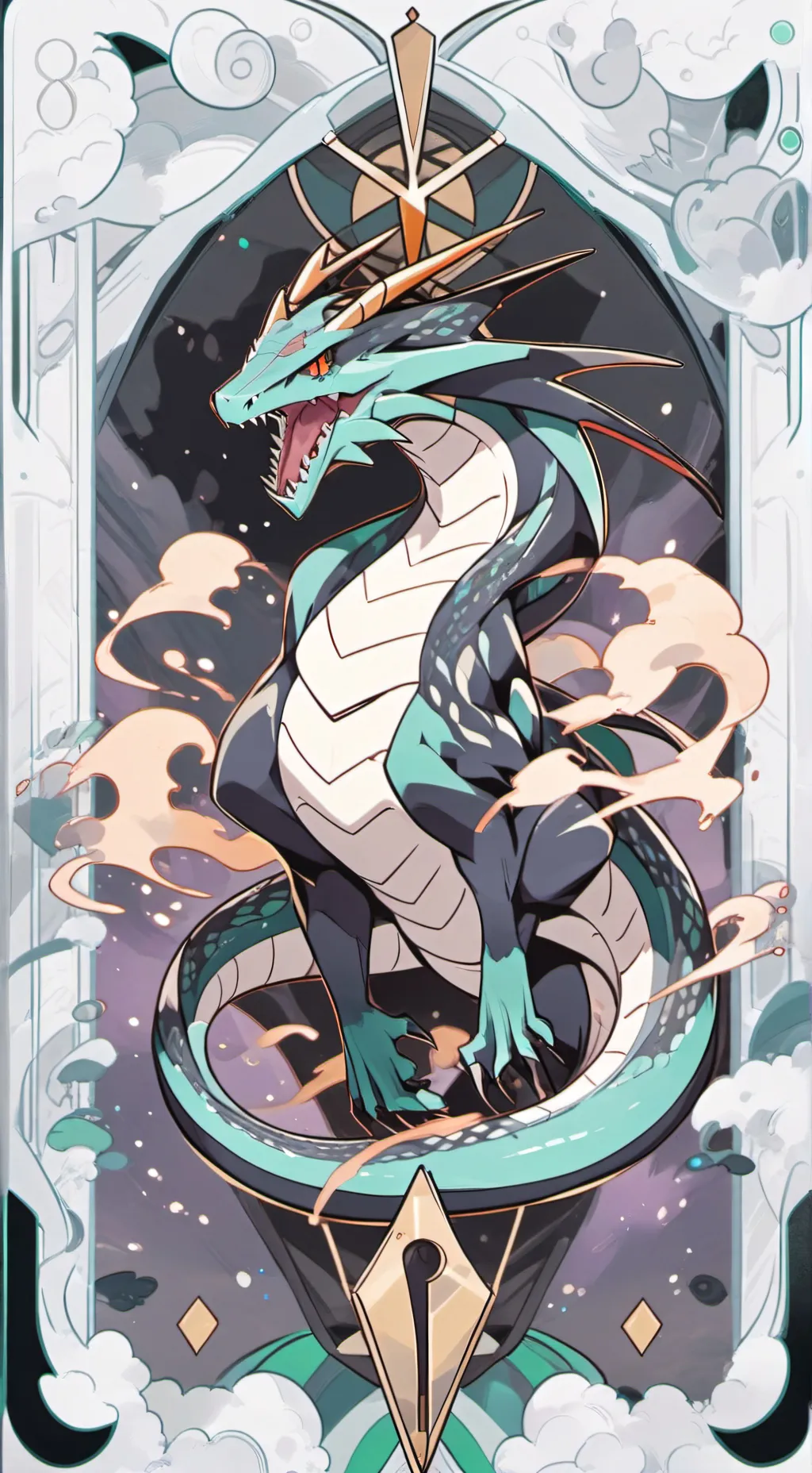 ai character: Mega rayquaza  background