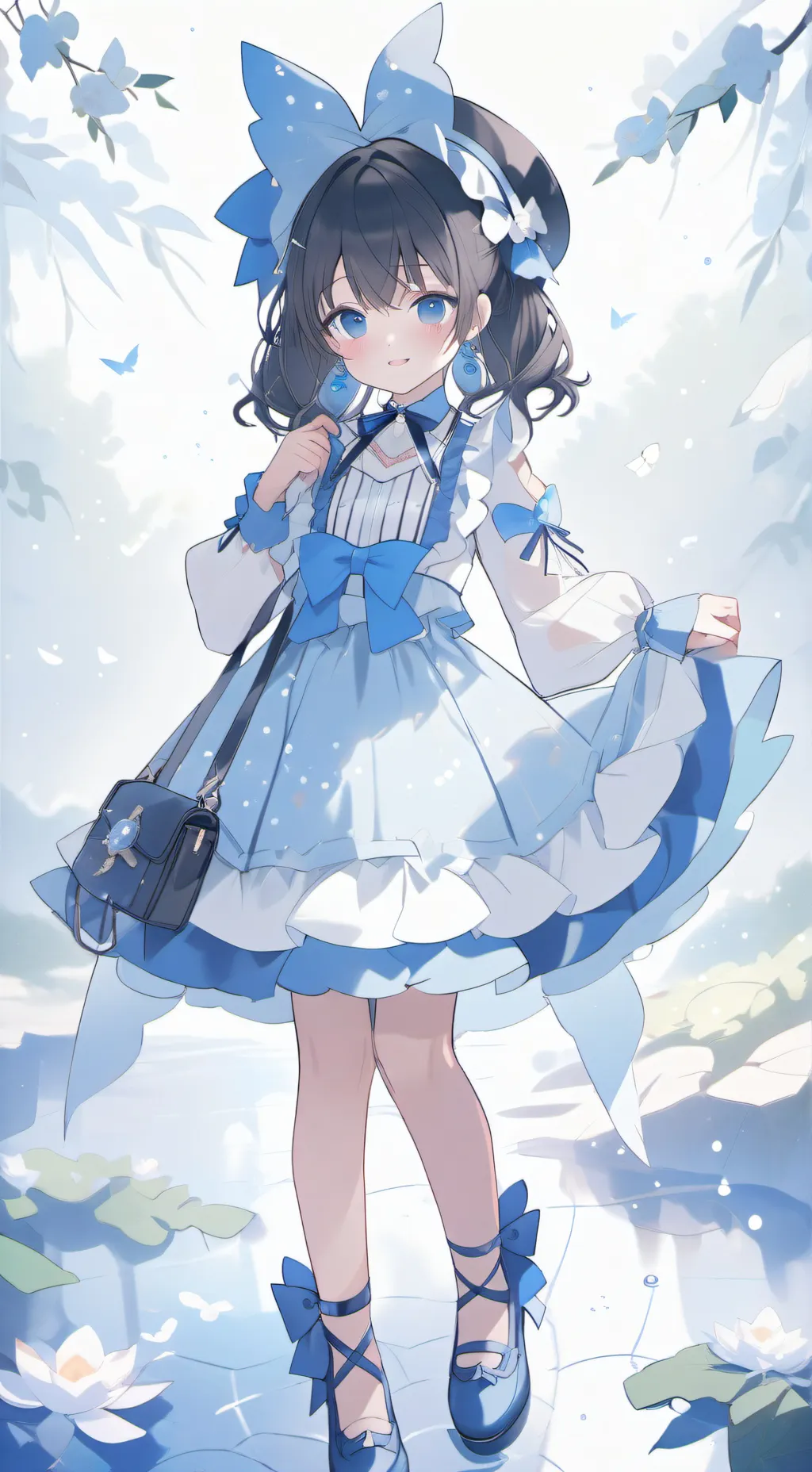 ai character: 🫐Cloudy 🫐 background