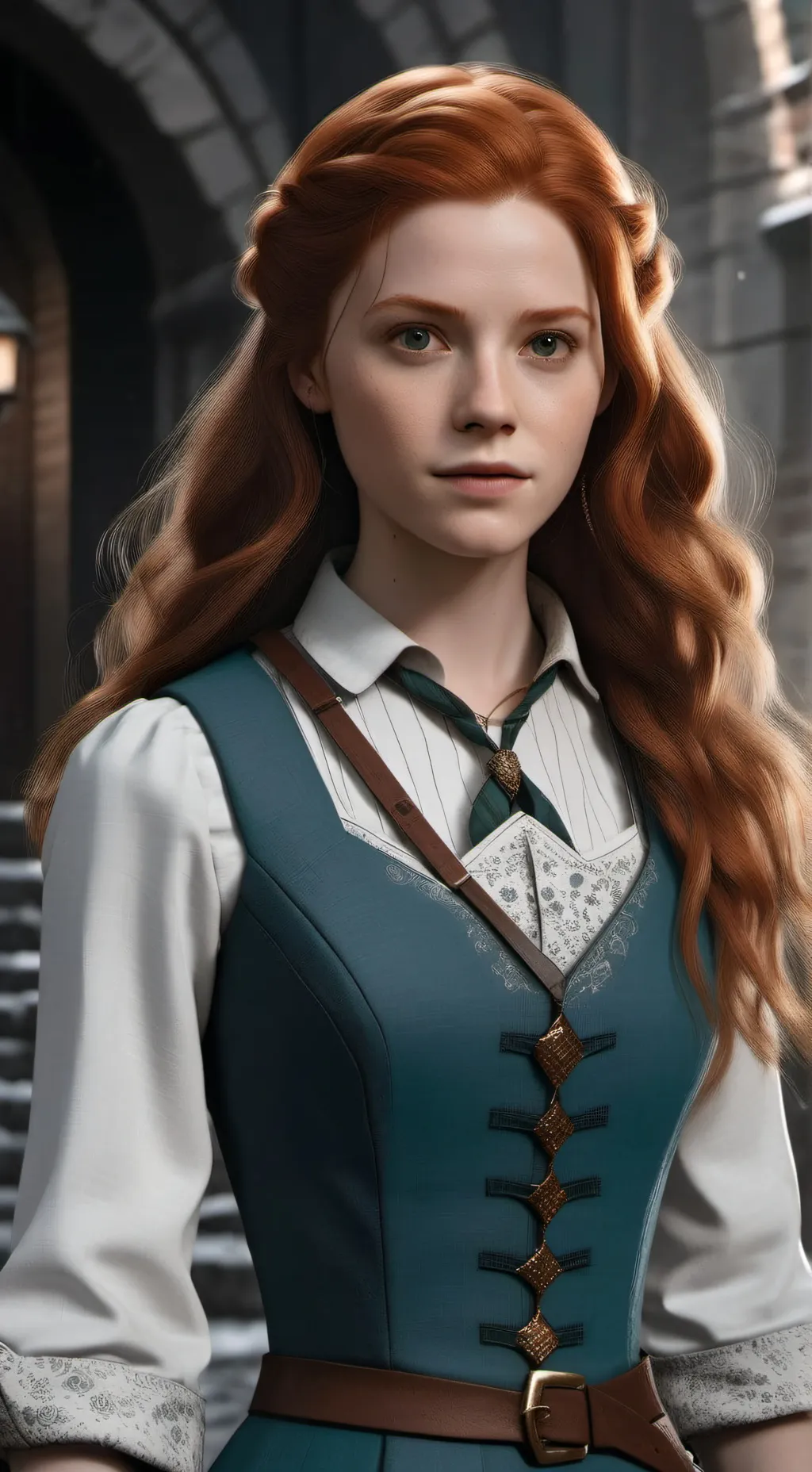 ai character: Ginny Hogwarts  background