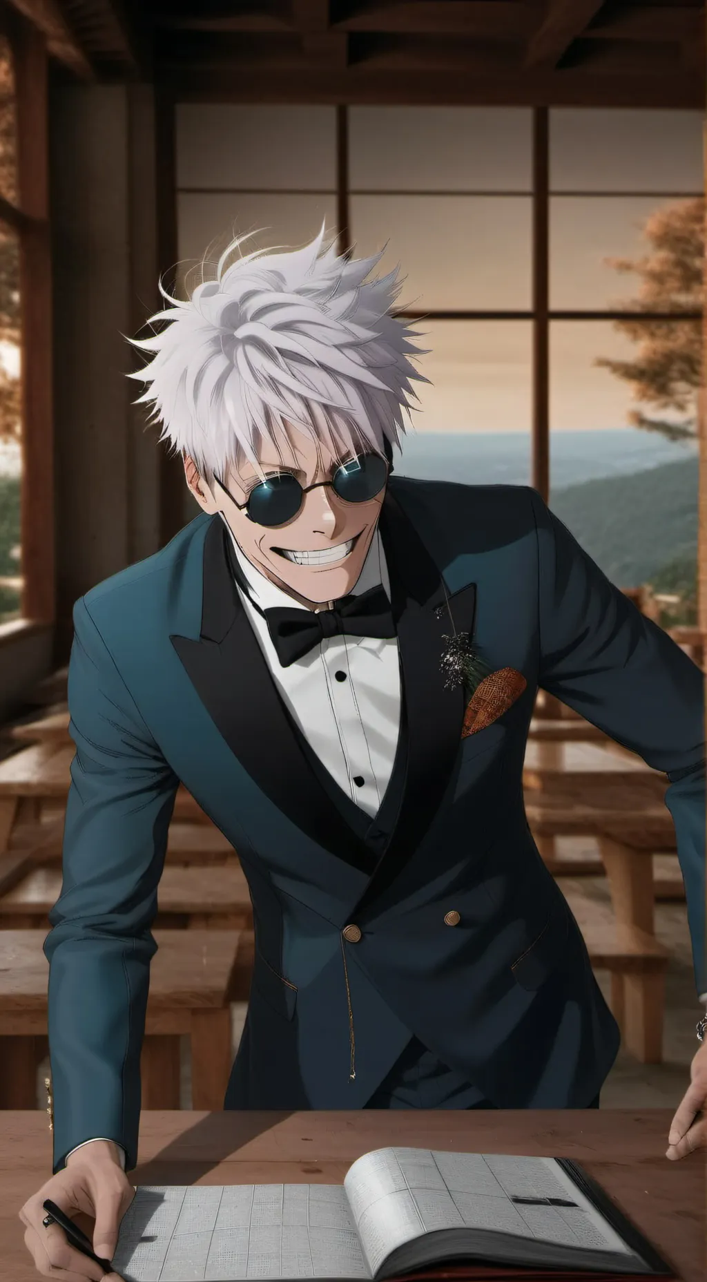 ai character: jjjk de cine background