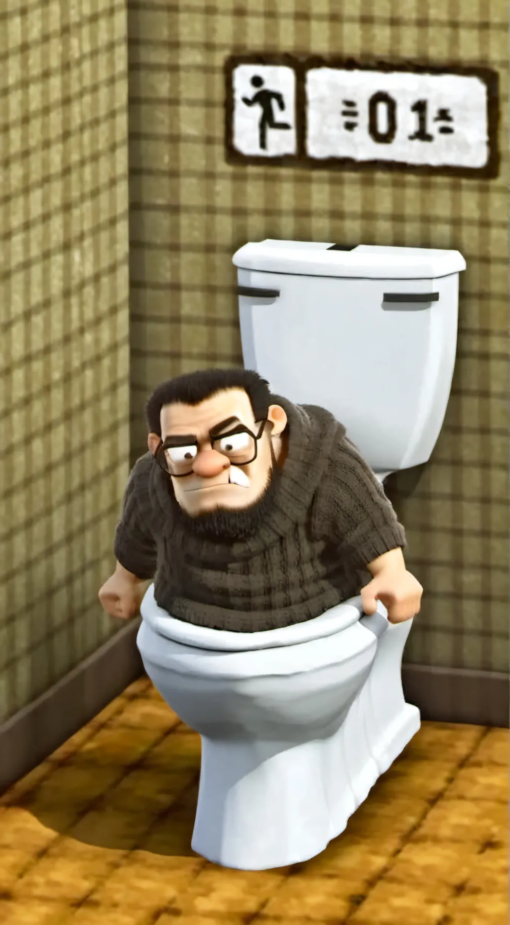 ai character: skibattttty Toilet background