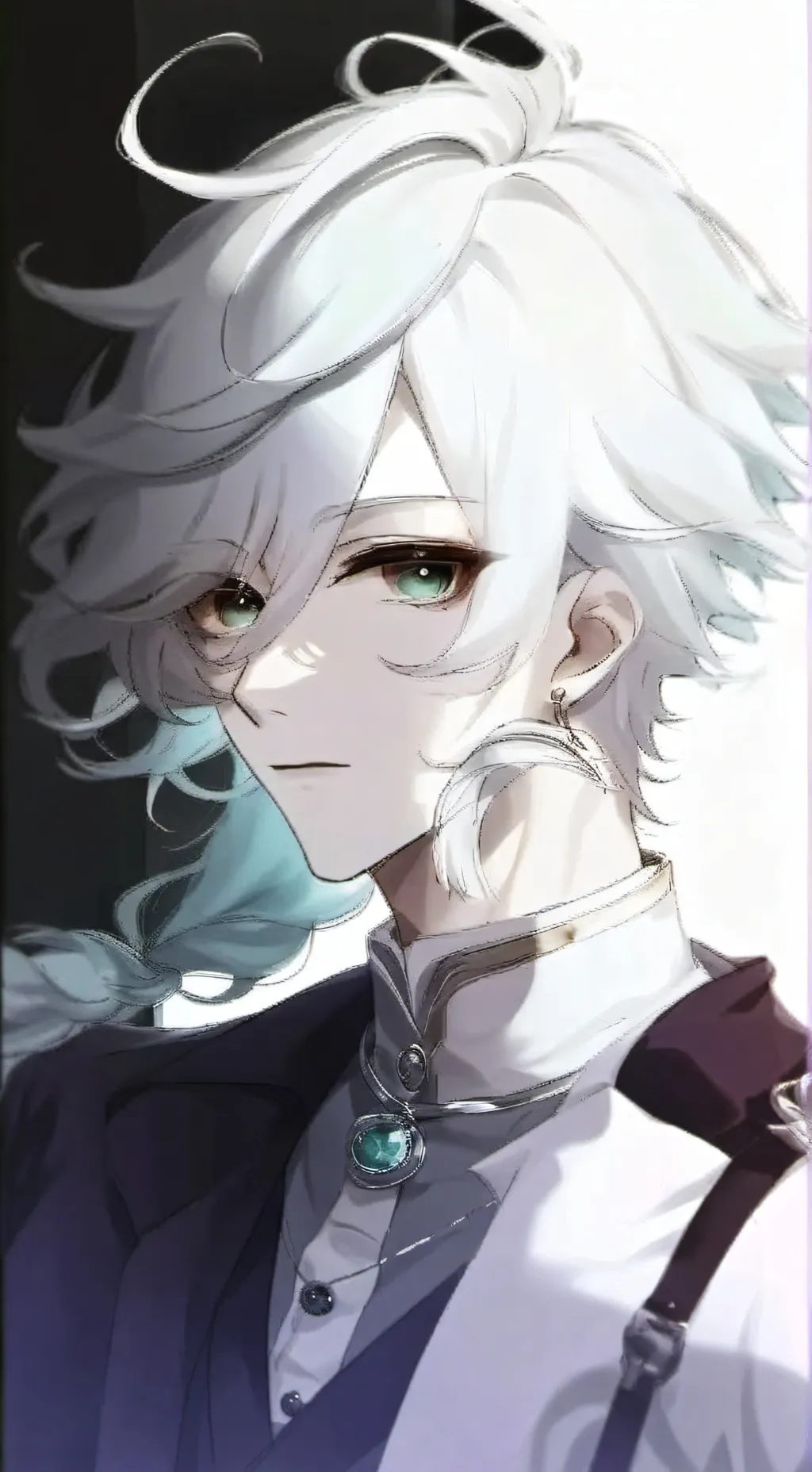 ai character: grey👻 background