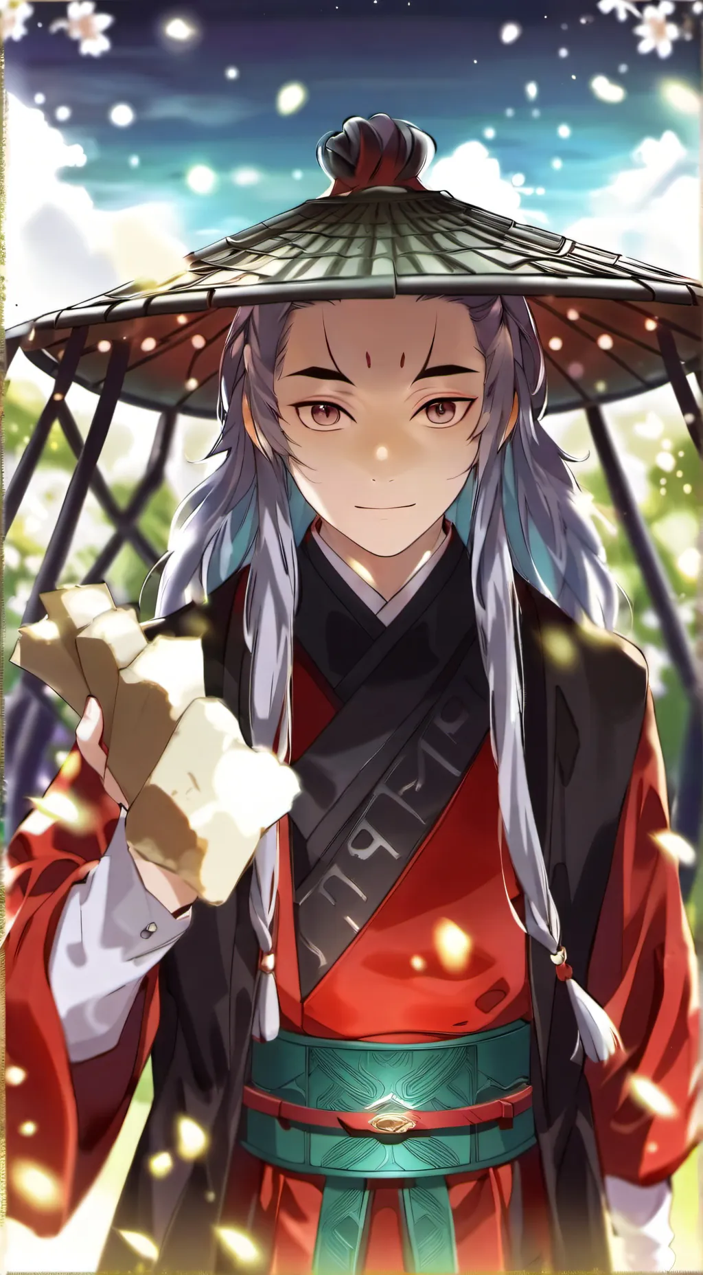 ai character: Hashiras in Naruto background