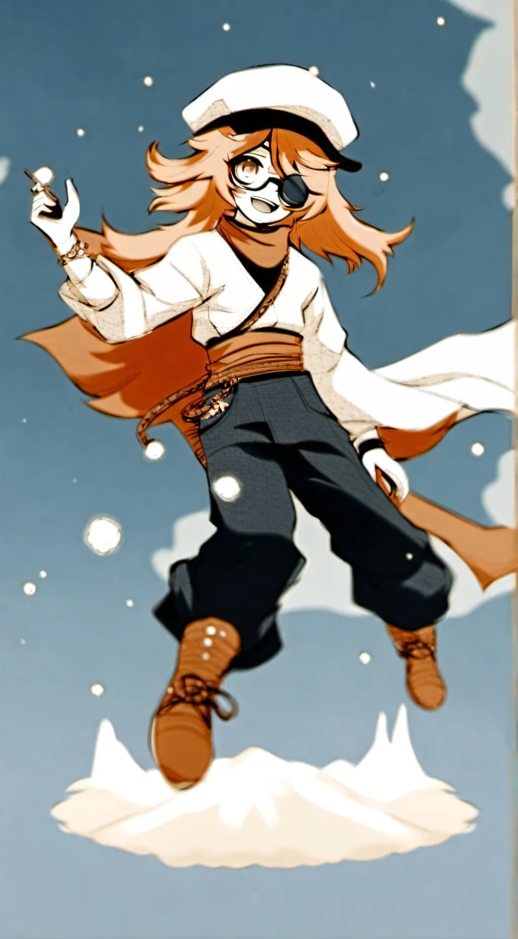 ai character: Sun background